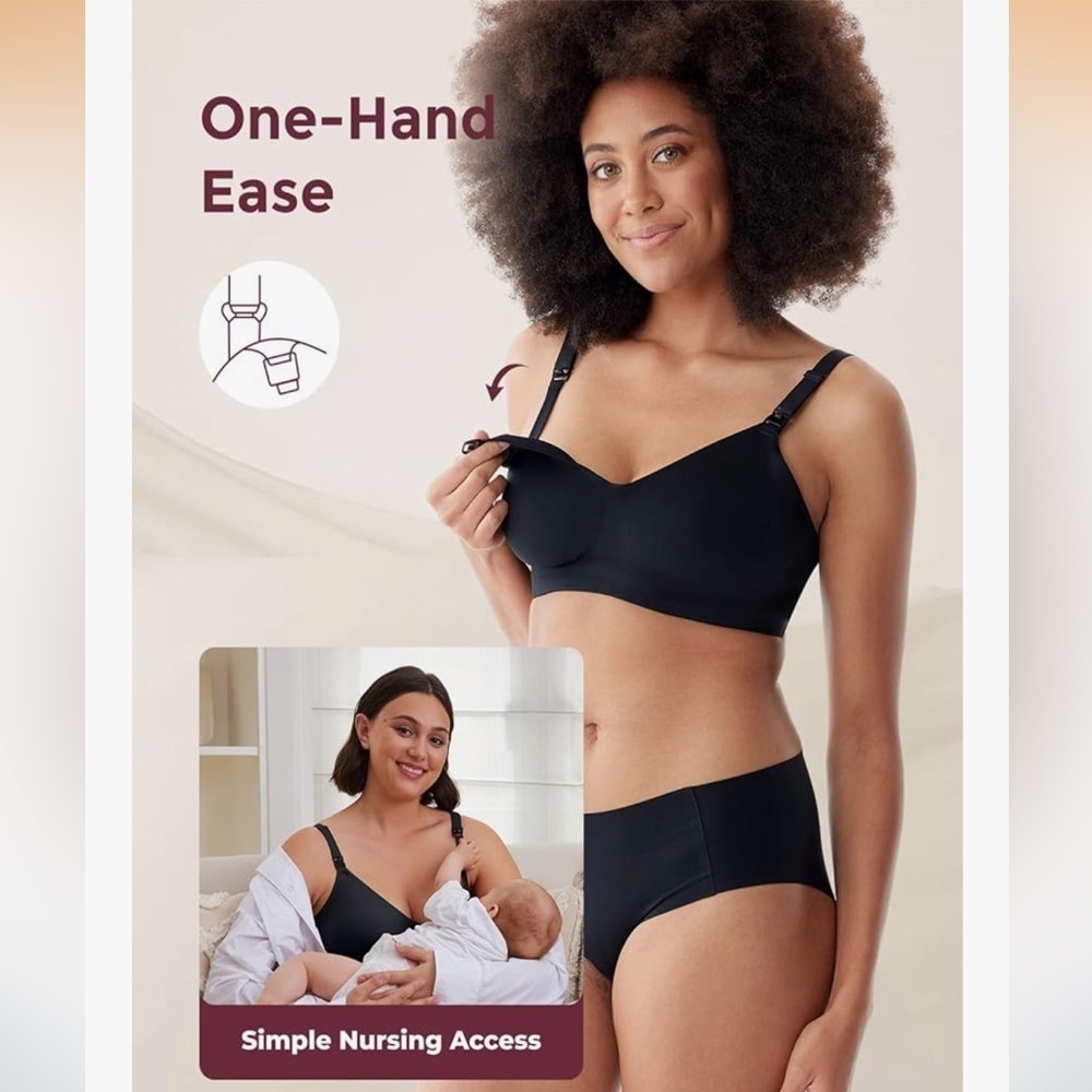 NWT Momcozy Nursing Bras for Breastfeeding,Seamless Maternity Bra, Natural Shape - Picture 5 of 9
